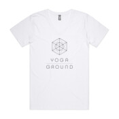 Women's V Neck - white